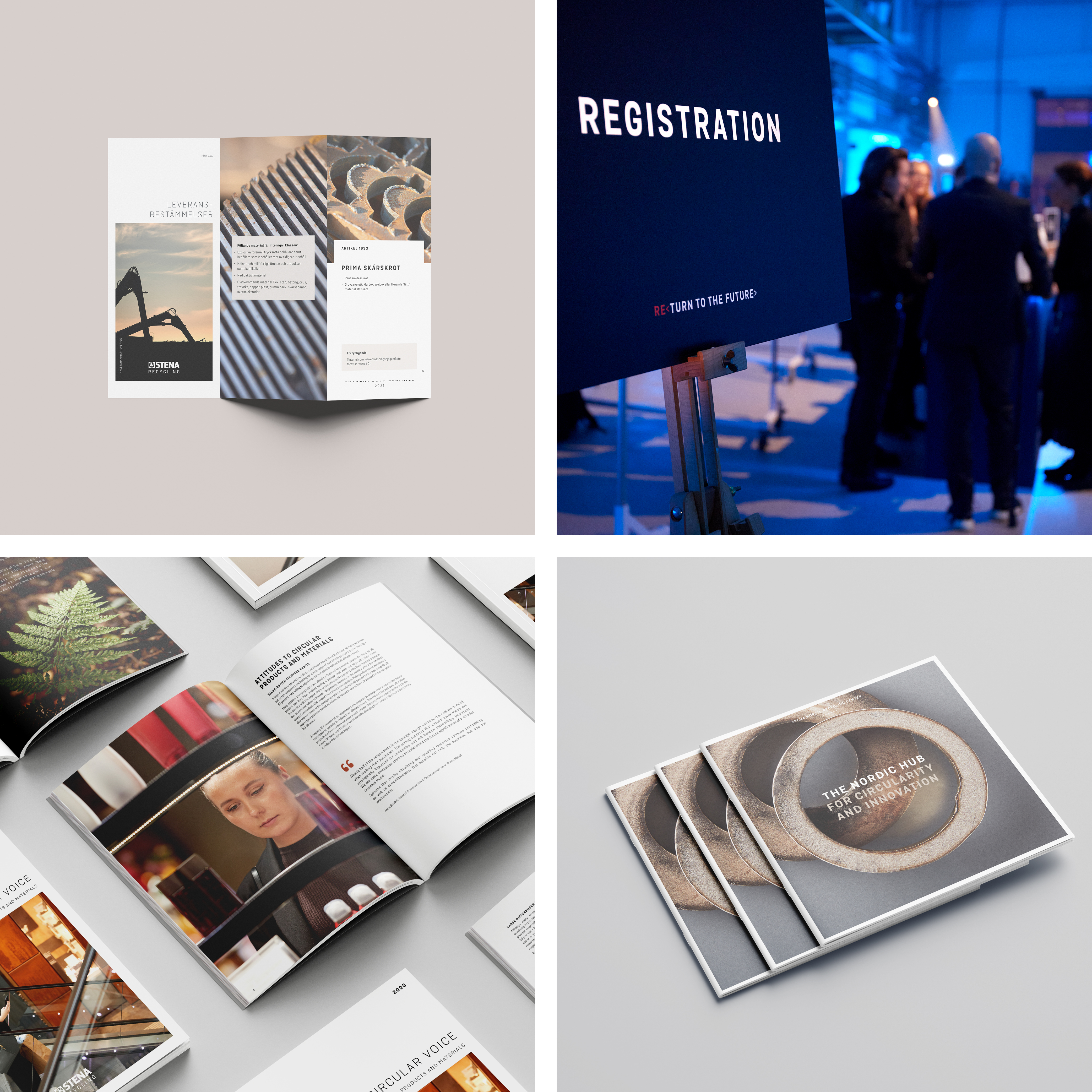 A collage of images from the company Stena.