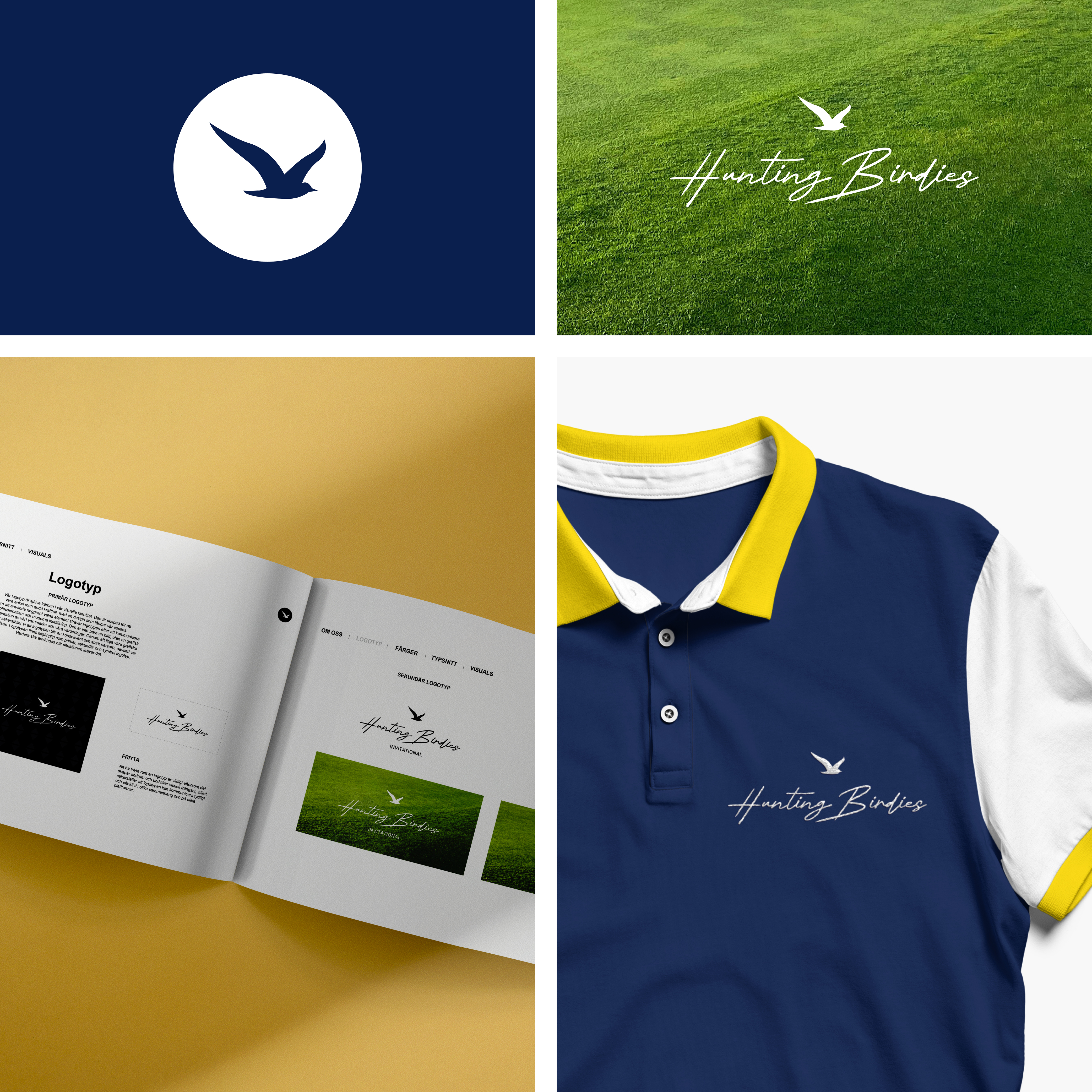 A collage of images from the company Hunting Birdies Invitational.