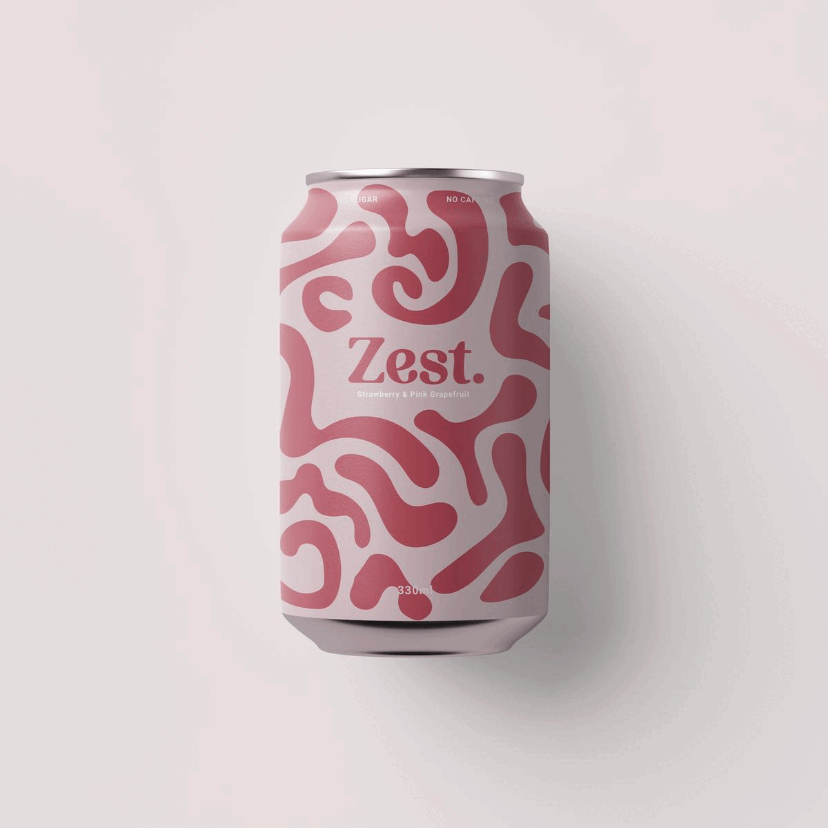 A pink soda can.